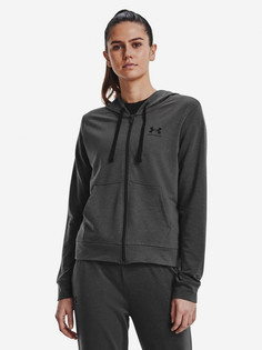 Толстовка женская Under Armour Rival Terry Fz Hoodie, Серый