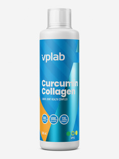 Коллаген питьевой + куркумин и витамин С VPLAB Curcumin Collagen, для суставов и связок, 500 мл, со вкусом яблока, Синий