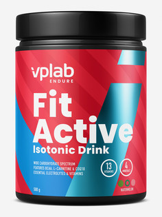 Изотоник VPLAB Endure FitActive Isotonic Drink, порошок для приготовления напитка, ВСАА аминокислоты, витамины, минералы, электролиты, L-карнитин 500 г, арбуз, Красный