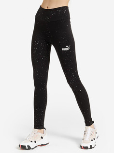 Легинсы женские PUMA Power High-Waist 7/8 AOP Stardust, Черный