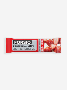 Протеиновый батончик Forsio Клубника со сливками 50 г, Красный
