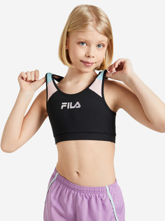 Спортивный топ бра для девочек FILA, Черный