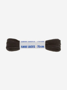 Шнурки черные плоские Woly Sport, 75 см, Черный