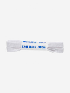 Шнурки белые плоские Woly Sport, 90 см, Белый
