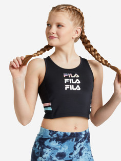 Спортивный топ бра для девочек FILA, Черный