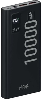 Аккумулятор внешний HIPER EP 10000 BLACK 10000mAh 3A QC PD 3xUSB черный