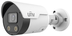Видеокамера IP UNIVIEW IPC2124SB-ADF28KMC-I0 цилиндрическая, 1/2.7" 4 Мп КМОП 30 к/с, ИК-подсветка и тревожная подсветка видимого спектра до 30м., Lig
