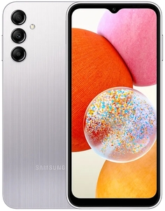 Смартфон Samsung Galaxy A14 4/64GB серебристый 2Sim 6.6" 1080x2408 Android 13 50Mpix 3G 4G 802.11 a/b/g/n/ac NFC GPS GSM900/1800 GSM1900 microSD max10
