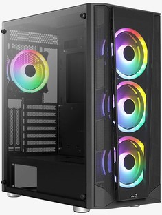 Корпус ATX AeroCool PRISM-G-BK-v2 4711099471768 черный, без БП, USB 3.0*2, USB 2.0, audio