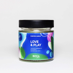 BOCA AROMA Свеча ароматическая в бетоне, аромат LOVE&PLAY: розмарин, черная смородина 250