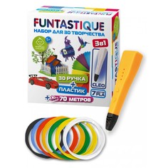 Наборы для творчества Funtastique Набор: 3D-ручка Cleo и PLA-пластик 7 цветов