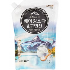 Бытовая химия CJ Lion Средство для мытья посуды Chamgreen с содой и лимонной кислотой мягкая упаковка 1200 мл