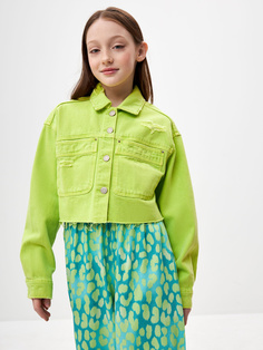 Джинсовая куртка с потертостями для девочек Sela