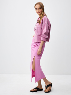 Юбка миди из смесового льна Sela