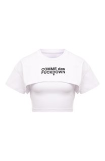 Хлопковая футболка Comme des Fuckdown