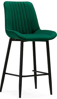 Барный стул Седа велюр зеленый / черный Bravo