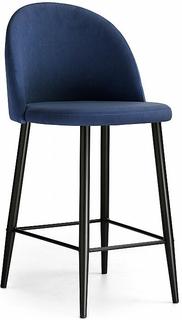 Барный стул Амизуре темно-синий / черный матовый Bravo