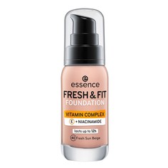 Основа тональная для лица ESSENCE FRESH &amp; FIT NEW тон 40 fresh sun beige 30 мл