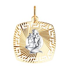 Подвеска SOKOLOV из комбинированного золота с алмазной гранью