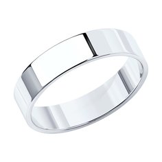 Обручальное кольцо SOKOLOV из белого золота, 4 мм