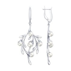 Серьги SOKOLOV из серебра с эмалью и жемчугом