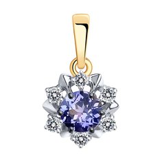 Подвеска SOKOLOV из золота с бриллиантами и танзанитом
