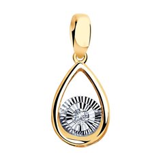 Подвеска SOKOLOV из комбинированного золота с бриллиантом