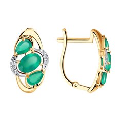 Серьги SOKOLOV из золота с агатами и фианитами