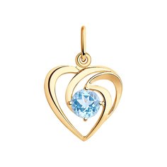 Подвеска SOKOLOV из золота с топазом