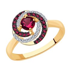 Кольцо SOKOLOV из золота с бриллиантами и рубинами