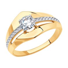 Кольцо SOKOLOV из золота с фианитами