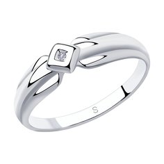 Кольцо SOKOLOV из серебра с бриллиантом