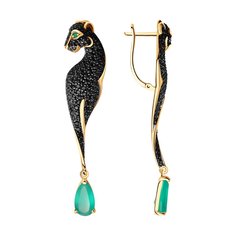 Серьги SOKOLOV из золота с агатами и фианитами