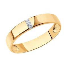 Обручальное кольцо SOKOLOV из золота с фианитами