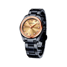 Женские часы SOKOLOV из золота и стали Black Edition