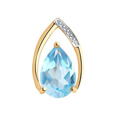 Подвеска SOKOLOV из золота с топазом и фианитами