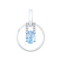 Подвеска SOKOLOV из серебра с топазом и фианитами