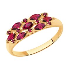 Кольцо SOKOLOV из золота с рубинами