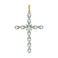 Подвеска SOKOLOV из золота с топазами и фианитами