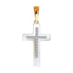 Подвеска SOKOLOV из золота с бриллиантами и перламутром