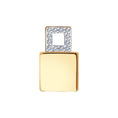 Подвеска SOKOLOV Diamonds из золота с бриллиантами и керамической вставкой