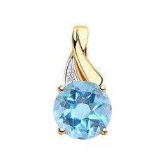 Подвеска SOKOLOV из золота с топазом и фианитами