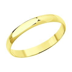 Обручальное кольцо SOKOLOV из желтого золота, 3,5 мм