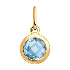 Подвеска SOKOLOV из золота с топазом