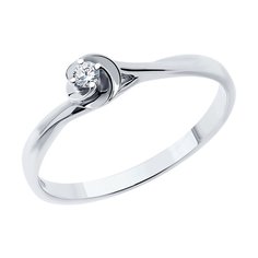 Помолвочное кольцо SOKOLOV из белого золота с бриллиантом