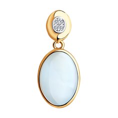 Подвеска SOKOLOV из золота с бриллиантами и дуплетом из топаза и перламутра