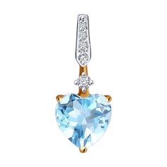 Подвеска SOKOLOV из золота с топазом и фианитами