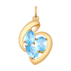 Подвеска SOKOLOV из золота с голубыми топазами