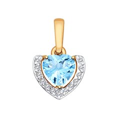 Подвеска SOKOLOV из золота с топазом и фианитами