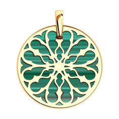 Подвеска SOKOLOV из золочёного серебра с малахитом